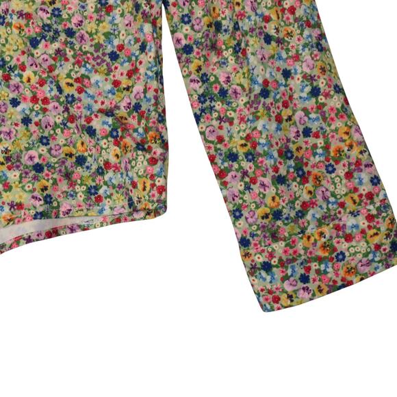 Floral Button Down Shirt Womens 2XL Colorful Long Sleeve Collared Blouse Light - Picture 5 of 12